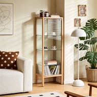 Modern Minimalist Bookcase with Glass Door Trophy Decoration Display Cabinet Household Living Room S