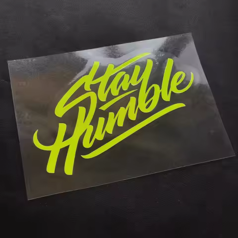 Motorcycle Stickers Stay Humble Reflective Waterproof Helmet Decal