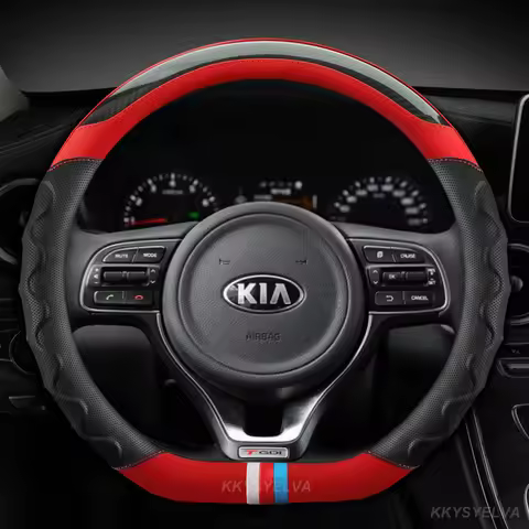 Car Steering Wheel Cover D Shape For Kia K5 Optima 2019 2020 Forte GT 2019-2021 Ceed Cee'd GT 2018 2