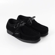 Sepatu Clark Septu Wallabee Chungky Spatu Kasual Pria Full Black