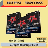 HITAM Okada A4 Black Color Paper 80gsm/Black Color Paper/Color Paper/A4 Paper 80gsm/A4 Paper