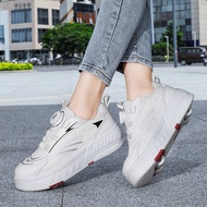 【 100% high quality】 Spot goods Four-Wheeled Heelys Roller Shoes Wheel Shoes Boy Girl Kids Adult Out