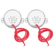[Fast Ship] 2Pcs AC Motor Synchronous CCW/CW Micro Machine Tool Accessories AC12V 5-6R/MIN 4W