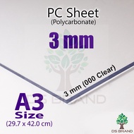 Kepingan [ PC Sheet ] 3 Mm A3 PC Sheet Polycarbonate Sheet (Ready Stock) - M4