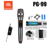 JBL PG99 ไมโครโฟนไร้สายเชิงพื้นฐาน ไมโครโฟนไร้สายสองตัวที่มีระบบสัญญาณ ไมโครโฟนพร้อมมีอินเตอร์เฟซชาร
