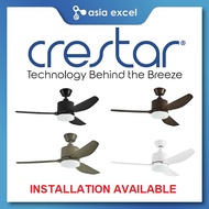 CRESTAR AIRIS 42 INCH BLACK/WHITE/LIGHT WOOD/DARK WOOD 3 BLADE CEILING FAN WITH LED LIGHT AND REMOTE CONTROL