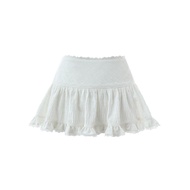 1JINN STUDIO | กระโปรงสั้นขอบลูกไม้สไตล์บัลเล่ต์