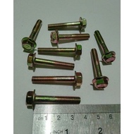 20 pcs flange bolt m6 x 35 mm / yellow cap bolt (10 key)