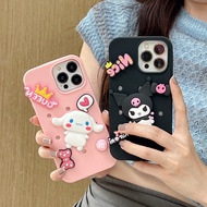 Cute Girl Heart Kuromi Silicone Accessories Phone Case for IPhone 12 Pro Max IP 13 14 Pro Max Shockproof Protection Cover for IPhone 15 Pro Max Cases