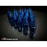 WHEEL NUT RAYS SPIKE TYPE BLUE COLOR STAINLESS STEEL LUG NUT 20 PCS 1.50MM