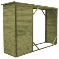 Vidaxl Garden Firewood Tool Storage Shed Pinewood 253x80x170 Cm