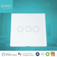 SHIPPINGbebas - BARDI Smart Wall Switch 3 Gang Automatic Wifi Touch Switch IoT