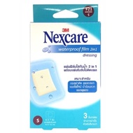 3M Nexcare Waterproof Clear Film Sheet F3 2IN1 Size 6 x 7 cm Does Not Stick To The Wound 1 Box Conta