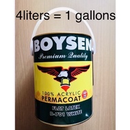 ❐ ⚾︎ ▪ Boysen Permacoat Flat Latex White - 1 Gallon (4 Liters)