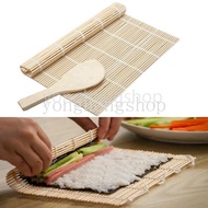 Sushi Roll Maker Rolling Mat with Rice Paddle Set DIY Rice Bento Mold Bamboo Non Stick Rice Ball Mak