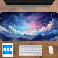 Cute Pastel Kawaii Desk Mat, Colorful Desk Mat, Pastel Mousepad, Pastel Night Sky Desk Mat, Kawai Desk Accessory, Cloud Desk Mat