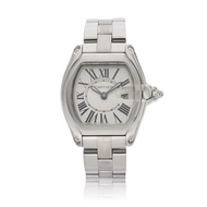 Cartier Roadster Reference W62016V3, a stainless steel quartz wristwatch with date