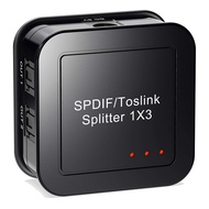 Digital Optical Audio 1X3 SplitterDigital SPDIF TOSLINK Optical Fiber Audio Splitter1 in 3 Out for B