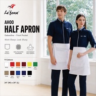 LEFONSE Half Apron Gabardine With Front Pocket F&B Kitchen Cafe Restaurant 11 Colours - AH00