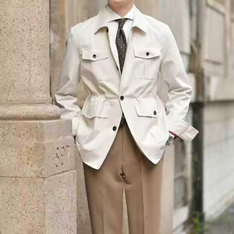 Men's British-American Safari Jacket - Cotton Blend | Vintage Casual Style​ Casual Style / Urban Out