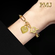 【Perai Mega Jewellery】Gelang Tangan Paperclip Tifanny&co Emas 916 Tulen Rantai Tangan