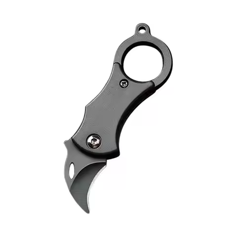 Stainless Steel Portable Folding Cutter Keychain Necklace Safe Fruit Cutter Compact Eagle Claw Shape