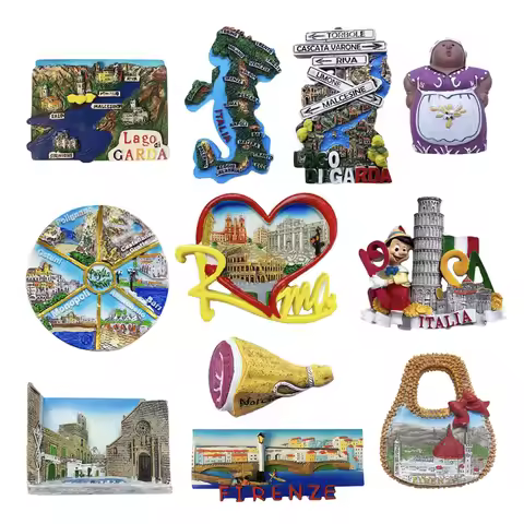 Europe Italy Lago Di Garda Firenze Otranto 3D Refrigerator Magnets Fridge Magnetic Tourist Souvenir 