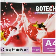 GOTECH GLOSSY PHOTO PAPER A4 115 GSM