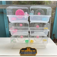 Hamster Cage - Transparent High Tray hamster Cage, mini Cage full Accessories, Five-Color hamster Cage
