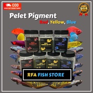 Premium Quality BLUE YELLOW RED Pigment Pellets for Predator Fish Food Channa Auranti, Barca, Pulcra