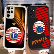 DK-65 Indonesian FC Persita Silicone Casing black and white for Samsung M15 A54 FE S24 S21 A55 S25 U
