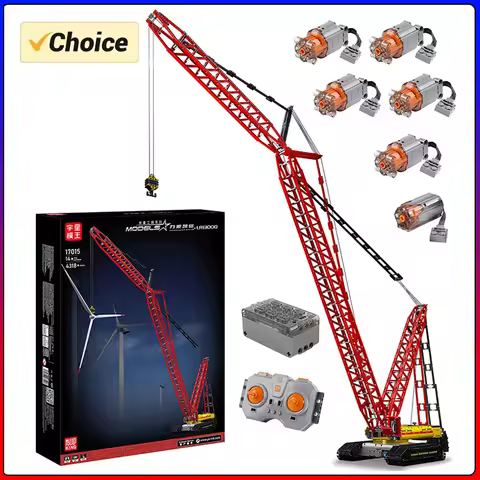 Mould King 17015 Technical Car Toys The APP&RC Motorized Crawler Crane Liebherr LR13000 Building Blo