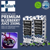 Bonne Finland Wild Bilberry Blueberry Juice 250ml | Single Pack No Additives No Preservatives Halal 
