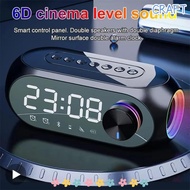 CRAFTML Clock Bluetooth Speaker, 360° Surround Sound Loud Volume Bluetooth Speakers, Portable with L