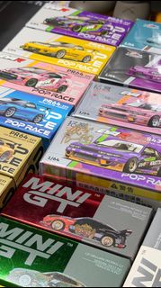 Pop Race & Mini GT’s TASHK IMSA LBWK R35 S13 RX7 YARIS EVANGELION RWB PORSCHE BUGATTI