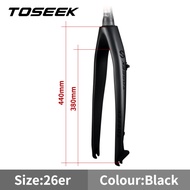 TOSEEK Travel Bicycle Hard Fork Disc Brake Fork 26 /27.5/29 Inch Suspension Tapered Tube Carbon Fibe