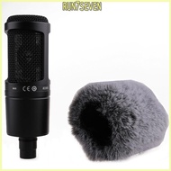 RUN Windscreen Pop Filter Furry Windscreen Muff Wind Microphone Cover for AT2020