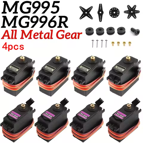 4/10pcs Servos Digital MG995 MG996R MG996 Servo Metal Gear for Model Helicopter Boat For Arduino UNO