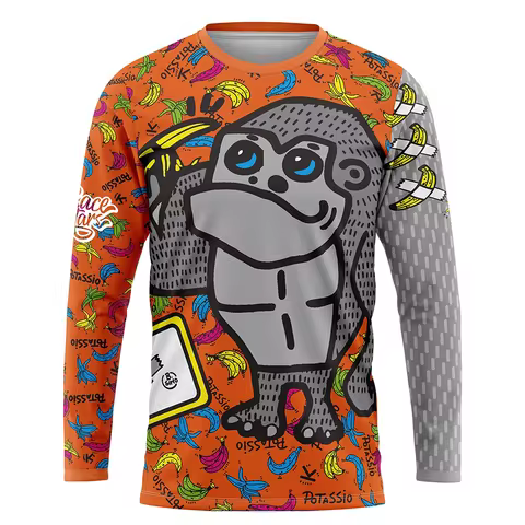 Men's Cycling Jersey UV Protection Mountain Bike T-Shirt MTB Cycling Jersey Off-road BMX Motocross C