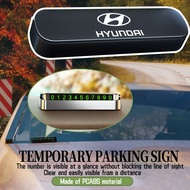 Hidden Luminous Car Temporary Parking Number Plate Card | Removable Phone Number Sticker For Hyundai