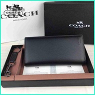 (Fast shipping) 100% Original Coach Long wallet, men double fold wallet, coin pocket, available in stock 74978