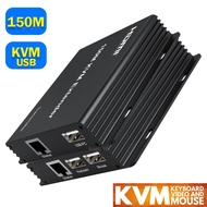 150M HDMI KVM Extender over RJ45 Lan Cat5e/6 Cable HDMI B Ethernet KVM Extender Transmier Support Keyboard Moe for PC DV