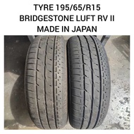🇯🇵🇯🇵  Tyre 195/65/R15 Bridgestone Luft RV II Tyre / Tayar / Tire