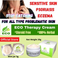 Ready Stock ECO Therapy Cream Eczema Psoriasis Tinea Itchy Allergy AntiFungal 【Steroid Free】 for The Perfect Dermal Skin