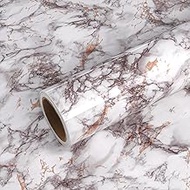 VEELIKE Grey Marble Contact Paper Counter Top Covers Peel and Stick Wallpaper Granite Wall Paper Kitchen Wall Covering Self Adhesive Vinyl Waterproof Removable Wallpaper for Cabinet Locker 40cmX3m