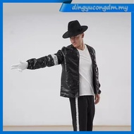 MJ Michael Jackson Coat Billie Jean Jacket Glove Children Adult Men's and Women's Party Cosplay Cost