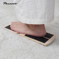 [Phenovo] Wood Balance Board Ankle Foot Stretcher Ankle Balance Board Single Foot Balance Board Wome
