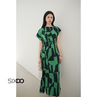 SIXDO Green Silk Sarong Dress (Green Silk Sarong Dress)