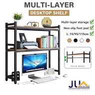 JUZHUXUAN Desktop Shelves large Bookshelf Simple Desk shelf Dormitory Computer Desk Student With Iron Art Affordable Multi-layer Storage Frame