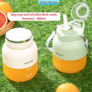 Ostmars Blender and Water Bottle Capacity 800ml Rechargeable 10 Multi-Purpose Blades with Straw
